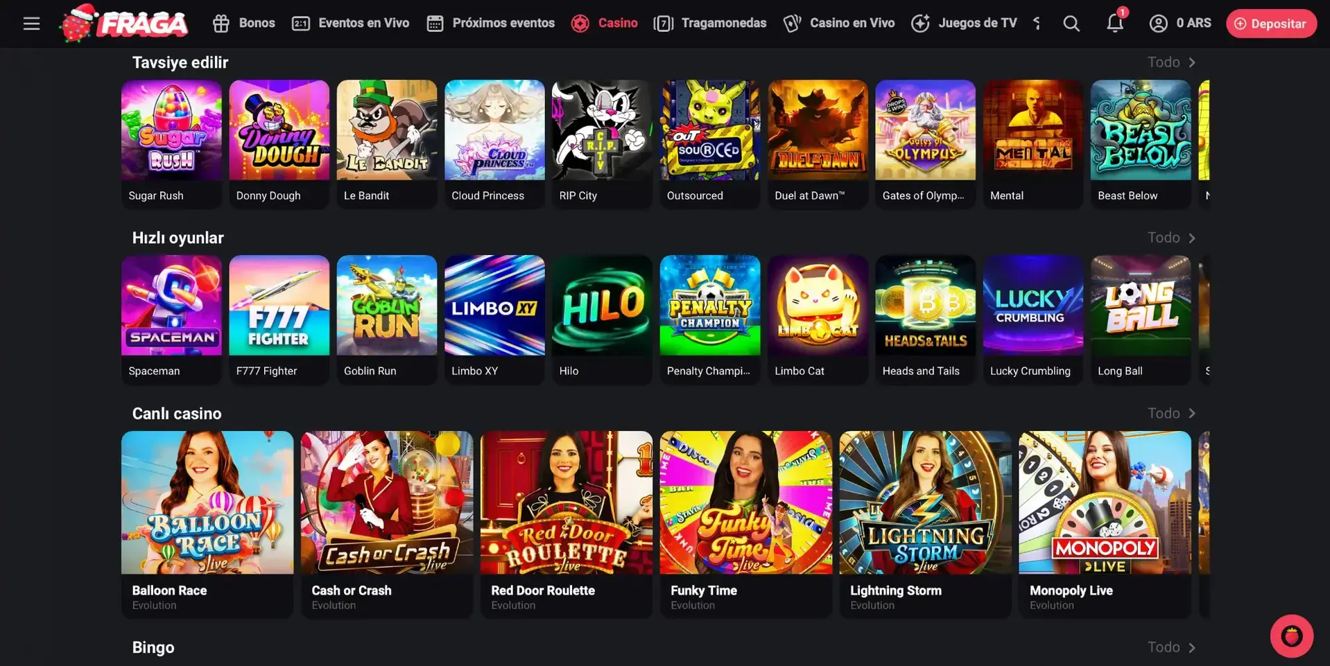 FragaBet Casino – Juegos online, promociones y funciones de la plataforma image 3